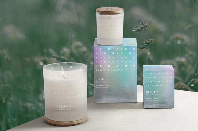 Rain scented candles